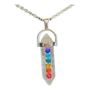 White Crystal Chakra Necklace